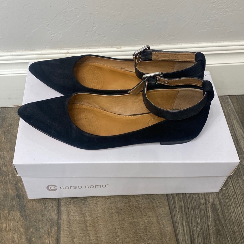 Corso Como Ramona black suede shoes size 8M
